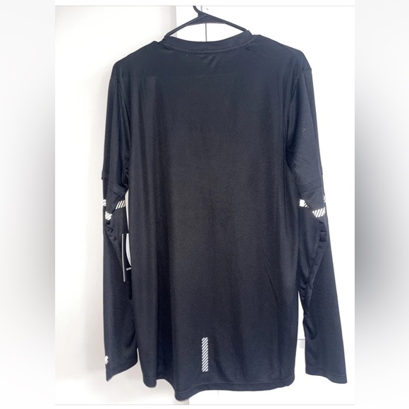 Adidas Activewear Top Mens Medium Black 1/4 Zip High Neck Long Sleeve - Picture 2 of 7